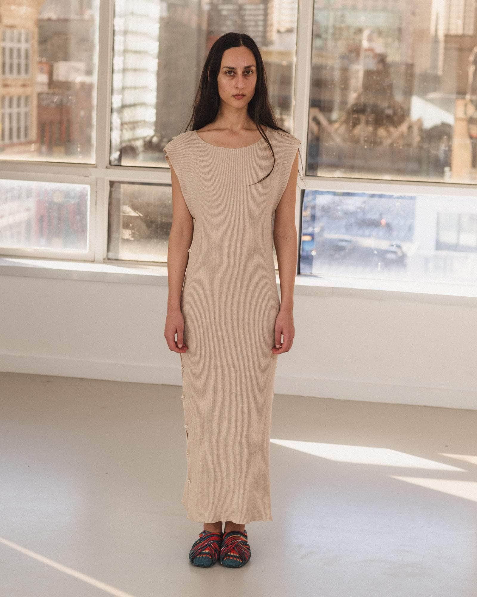 baserange linen dress Folio Dress in Undyed | Crinkle linen