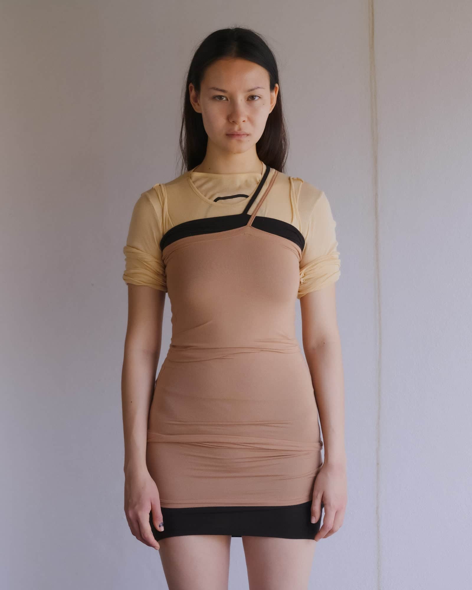 Baserange Bamboo Viscose Nida One Strap Slip Dress, AURAL / M - Sustainable clothing for women