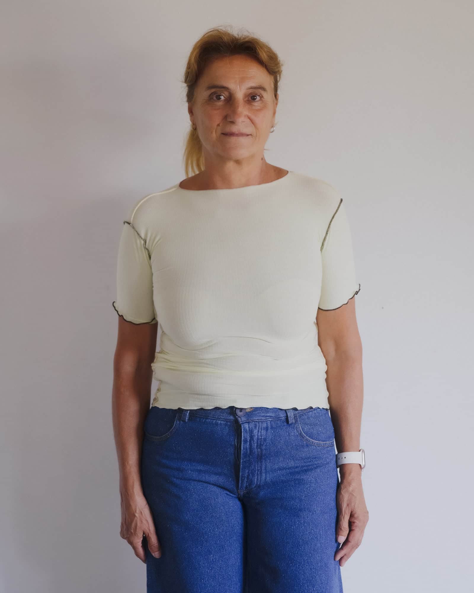 新品未使用　baserange  vein tee Vein Tee Shirt in Iguacu lime | Fine organic cotton rib | Baserange