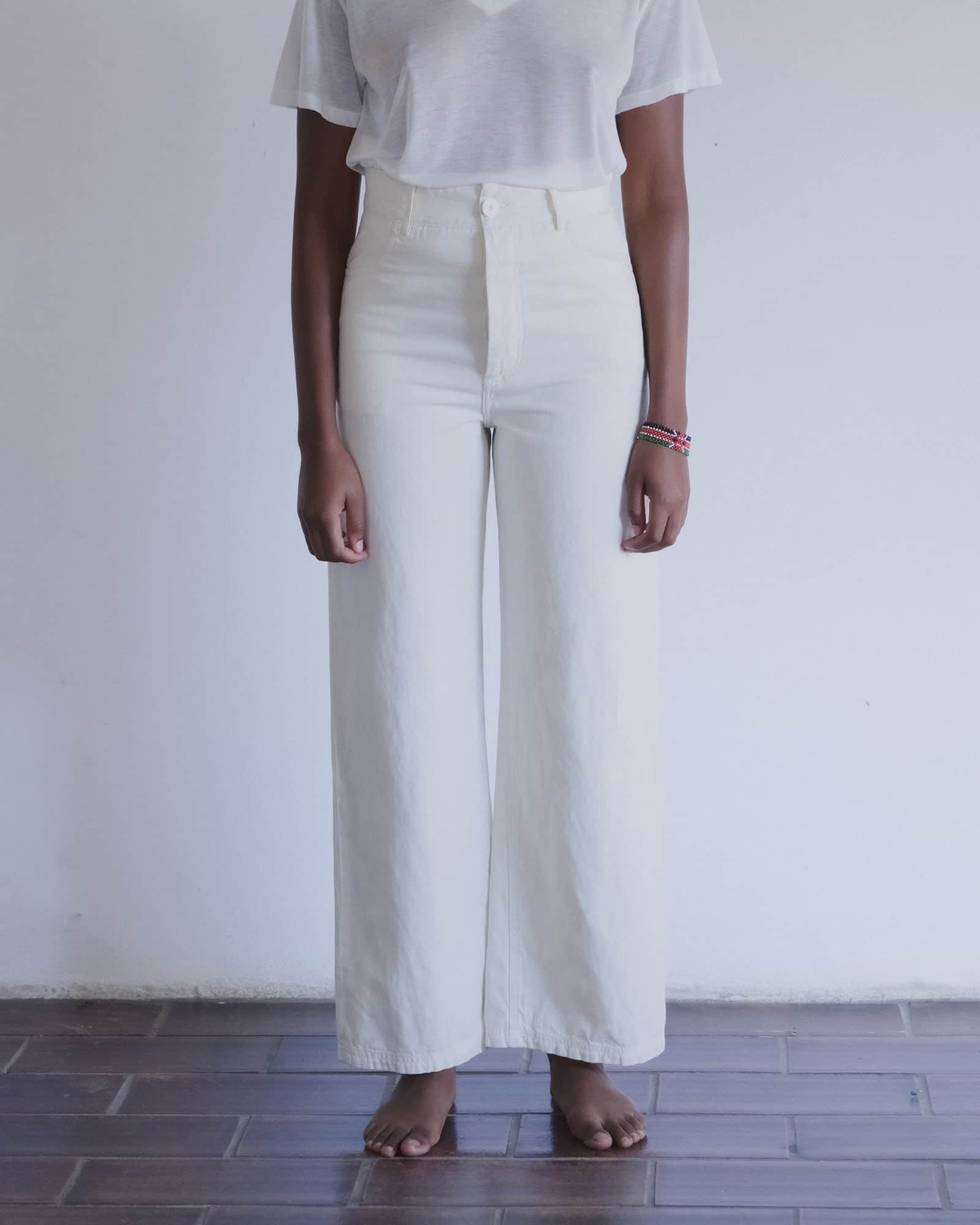 Navalo Pants in Undyed | Recycled cotton canvas | Baserange