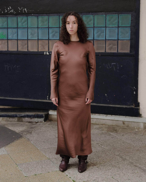Dydine Long Sleeve Dress in assortment | Ecovero satin - Baserange