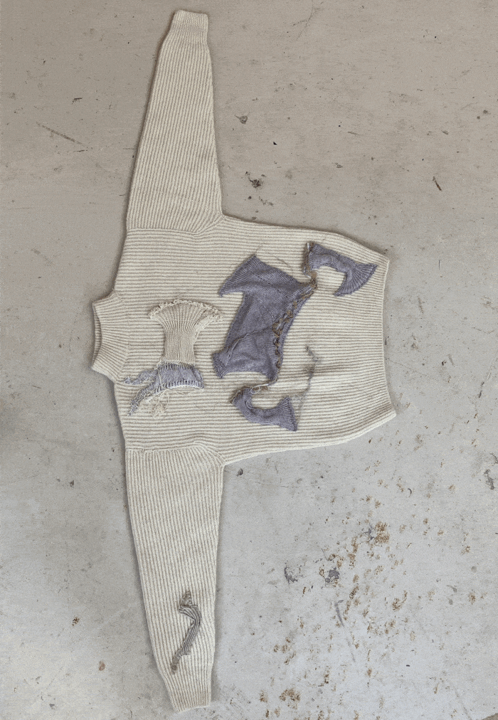 N°19 - Preserved Knit Scraps on Knitwear