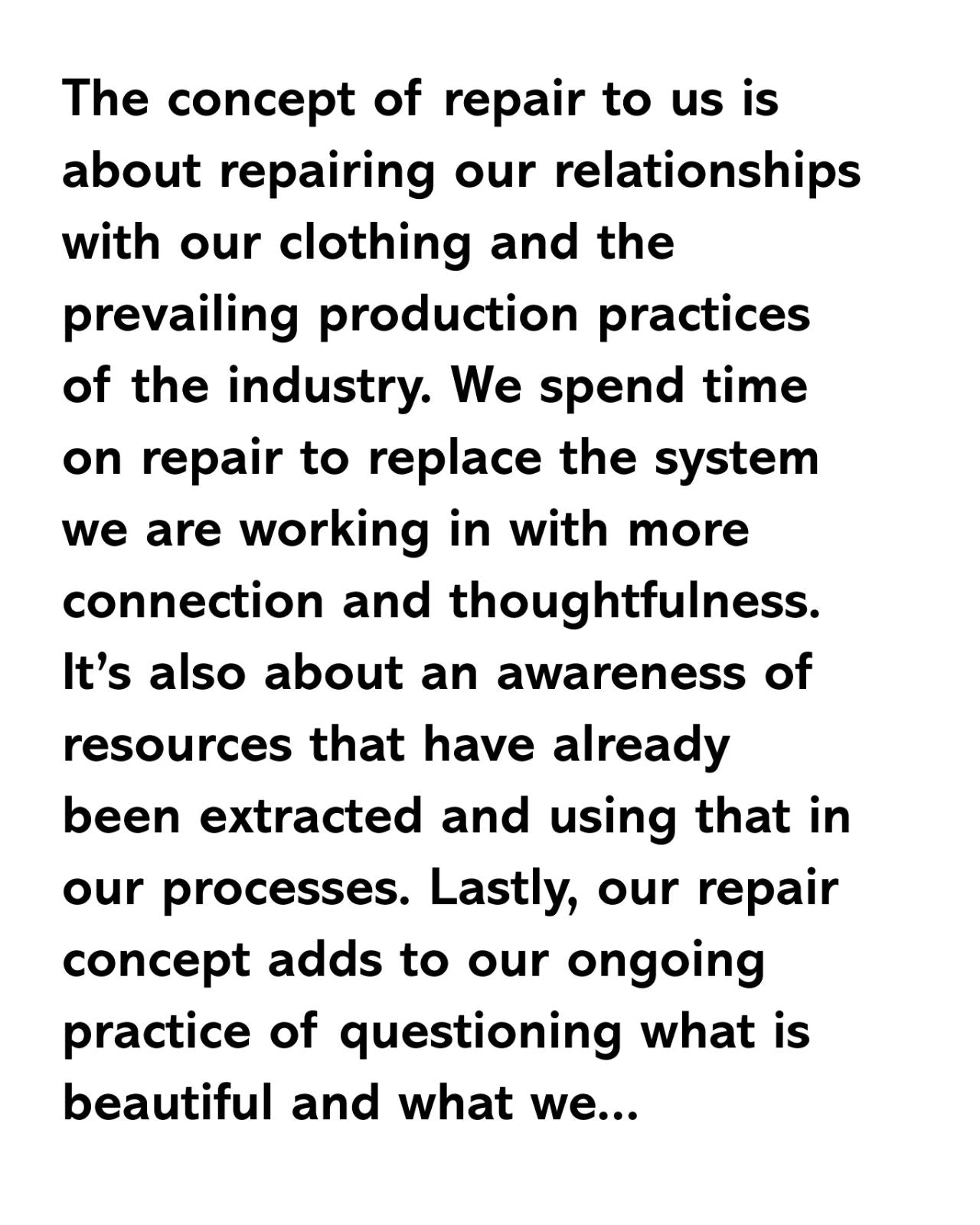 The Concept of Repair