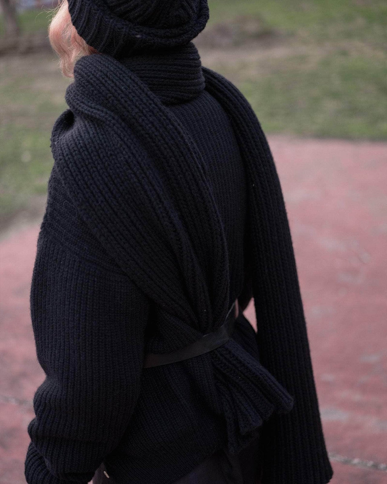 Scarf in Black | recycled-fabrics | en | Baserange