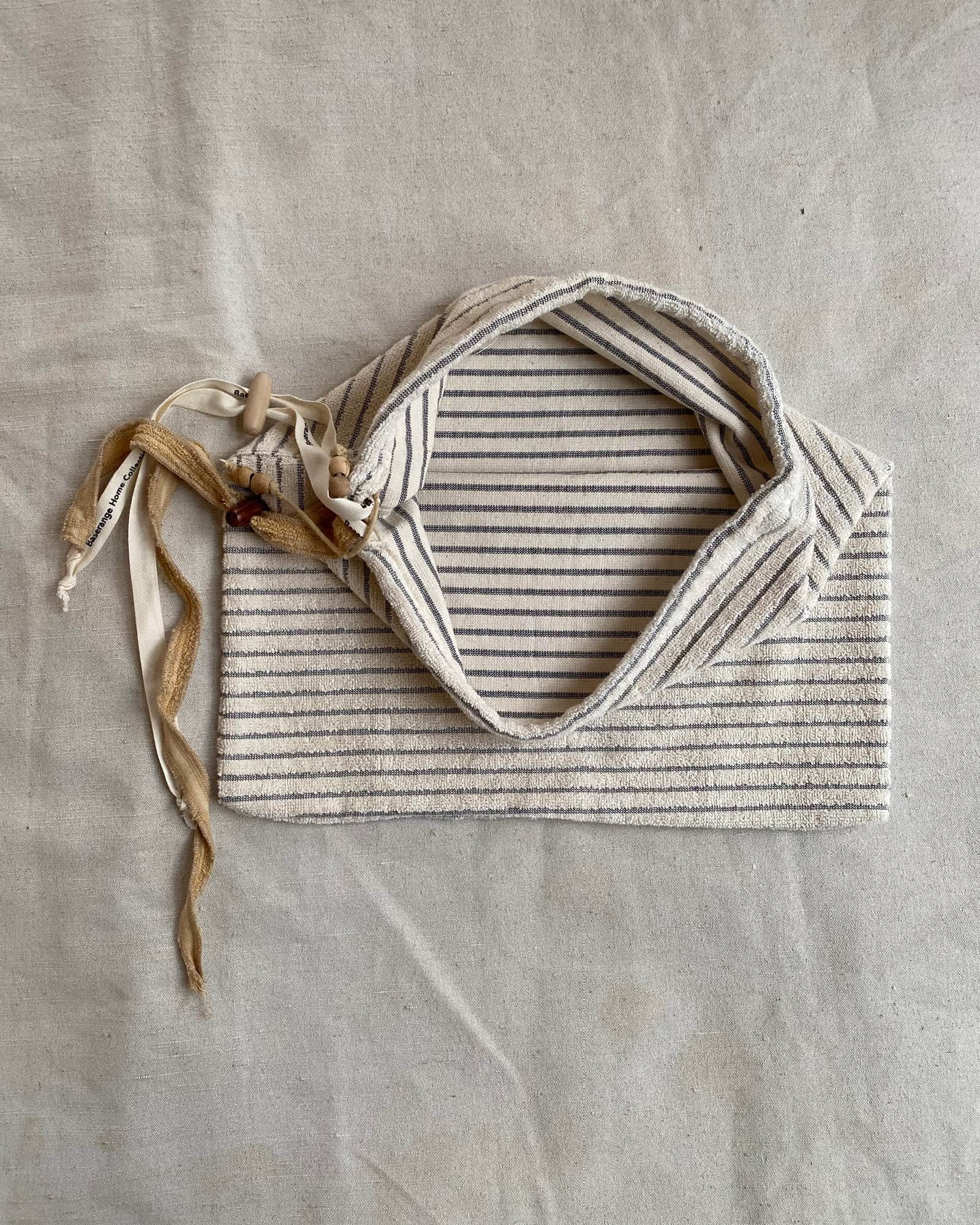 BASERANGE Bathroom BLACK STRIPES 1 / 36x38cm Repair - Towel Bag