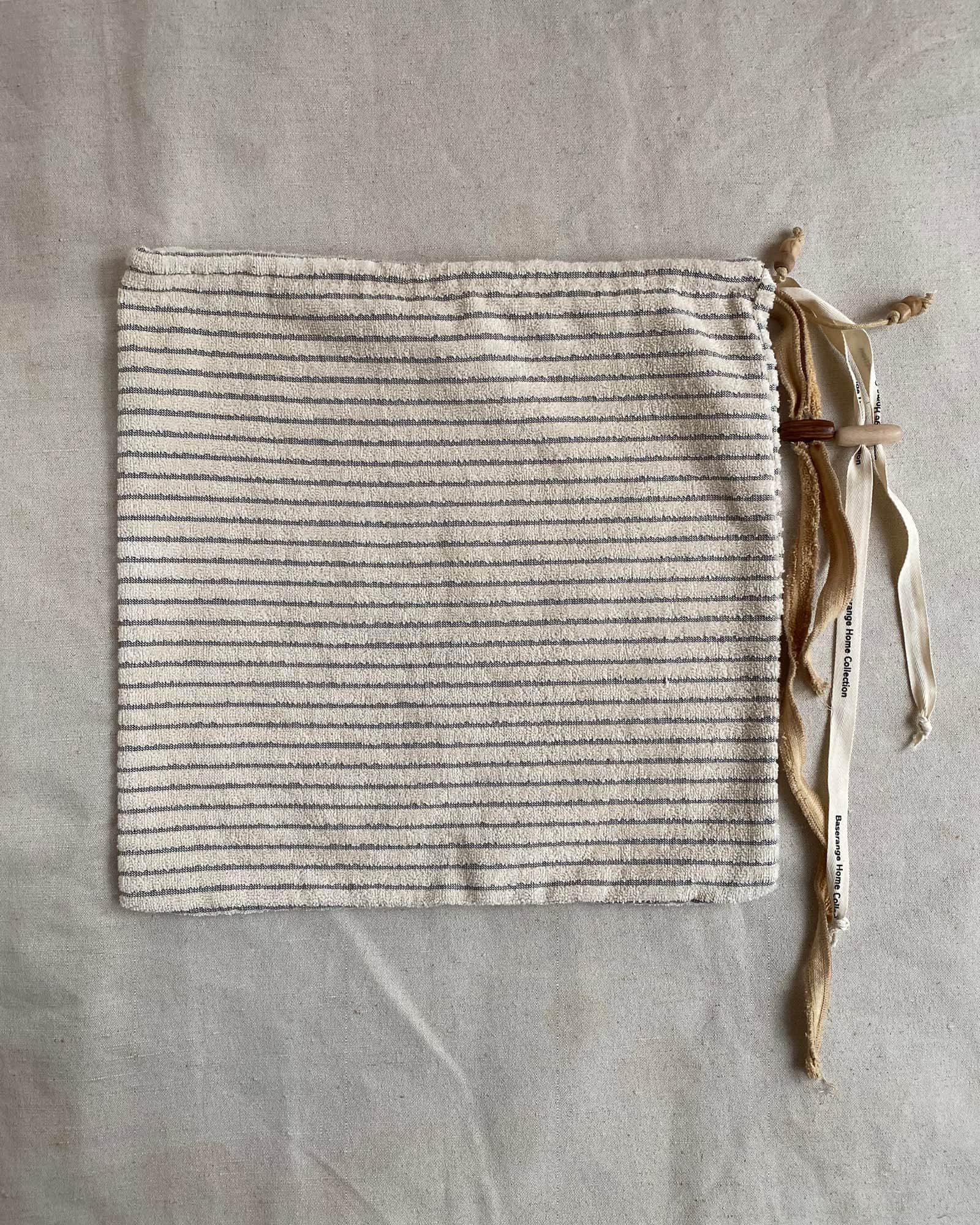 BASERANGE Bathroom BLACK STRIPES 1 / 36x38cm Repair - Towel Bag