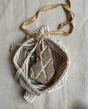 BASERANGE Bathroom BLACK STRIPES 2 / 36x38cm Repair - Towel Bag