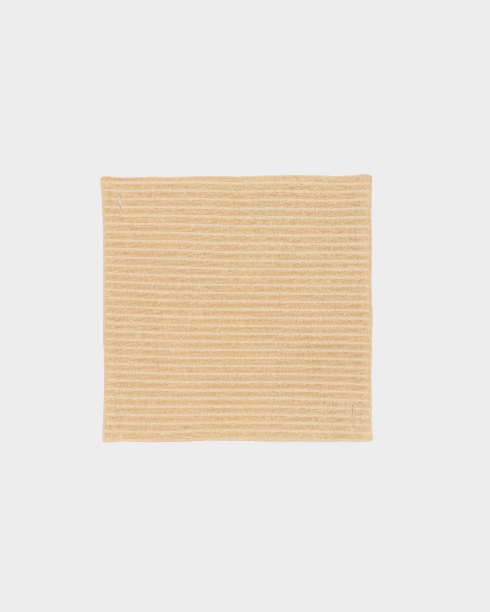 BASERANGE Bathroom SAND / ECRU STRIPES / 40x40cm Terry Wash Cloth