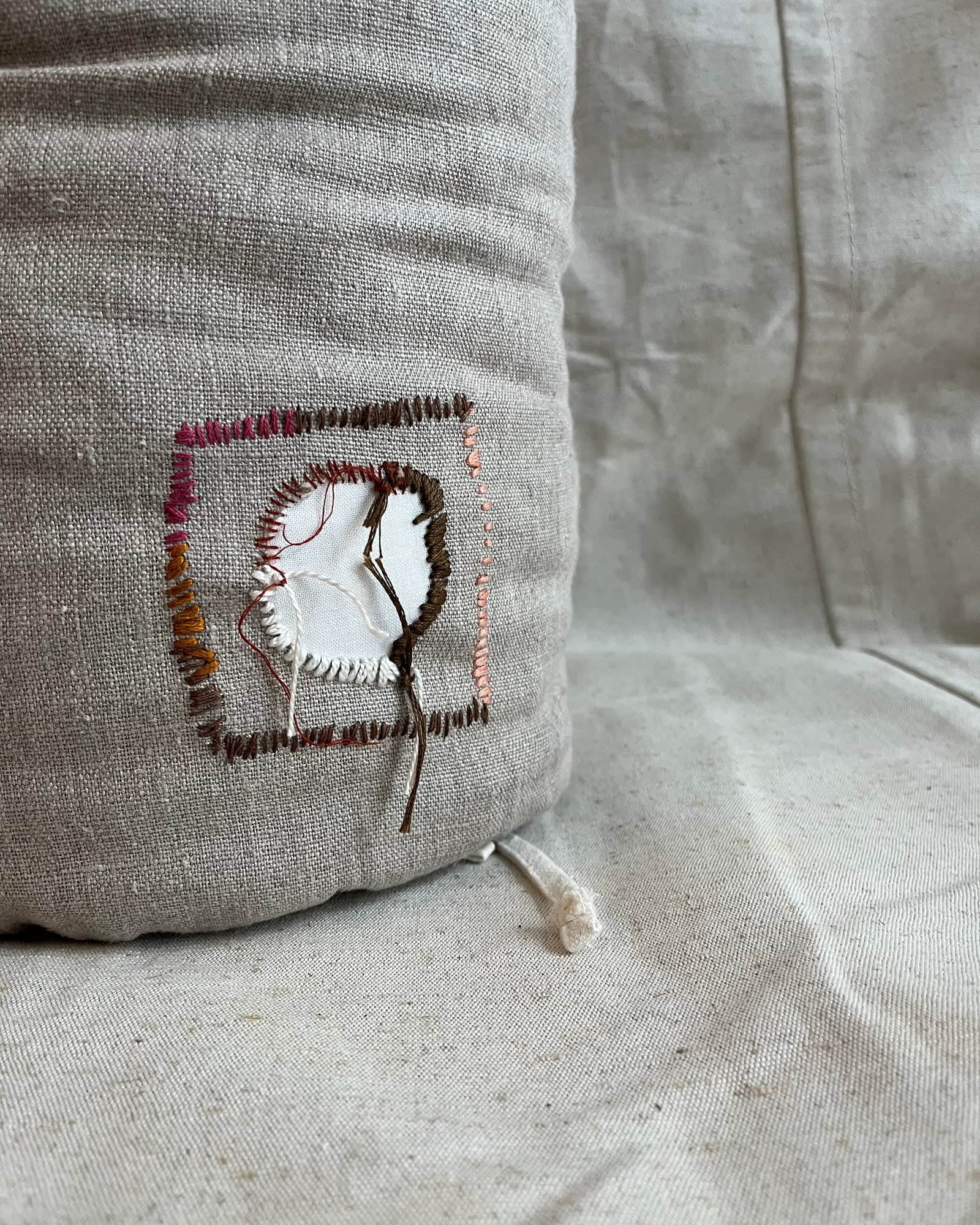 BASERANGE Bedroom UNDYED / 70x37cm Repair - Shell Roll Pillow