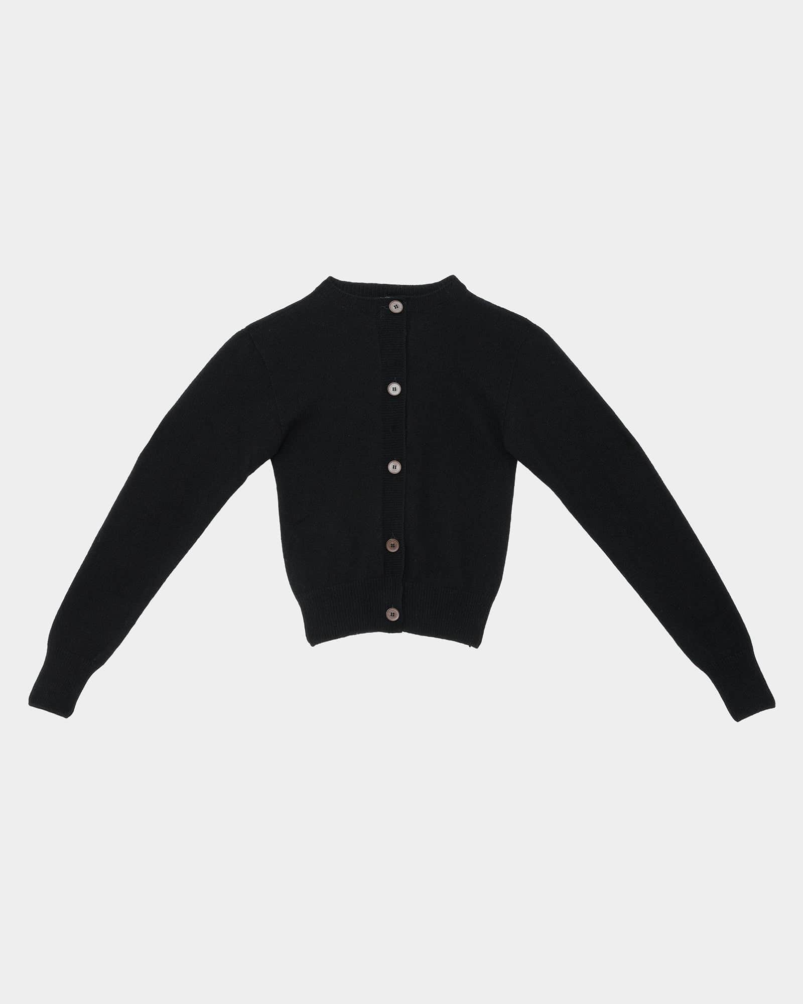 Tier Cardigan in Black | Recycled cashmere | Baserange