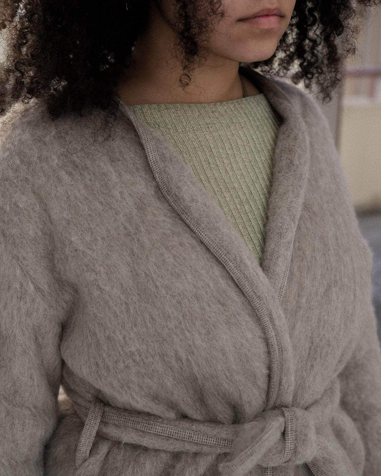 Capas Coat in Sahara | Brushed wool | en | Baserange