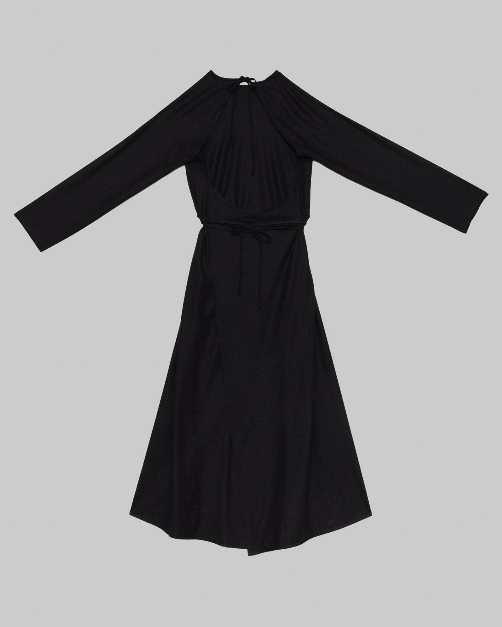 long sleeve black dress new look Black Crinkled Long Sleeve Midi Dress