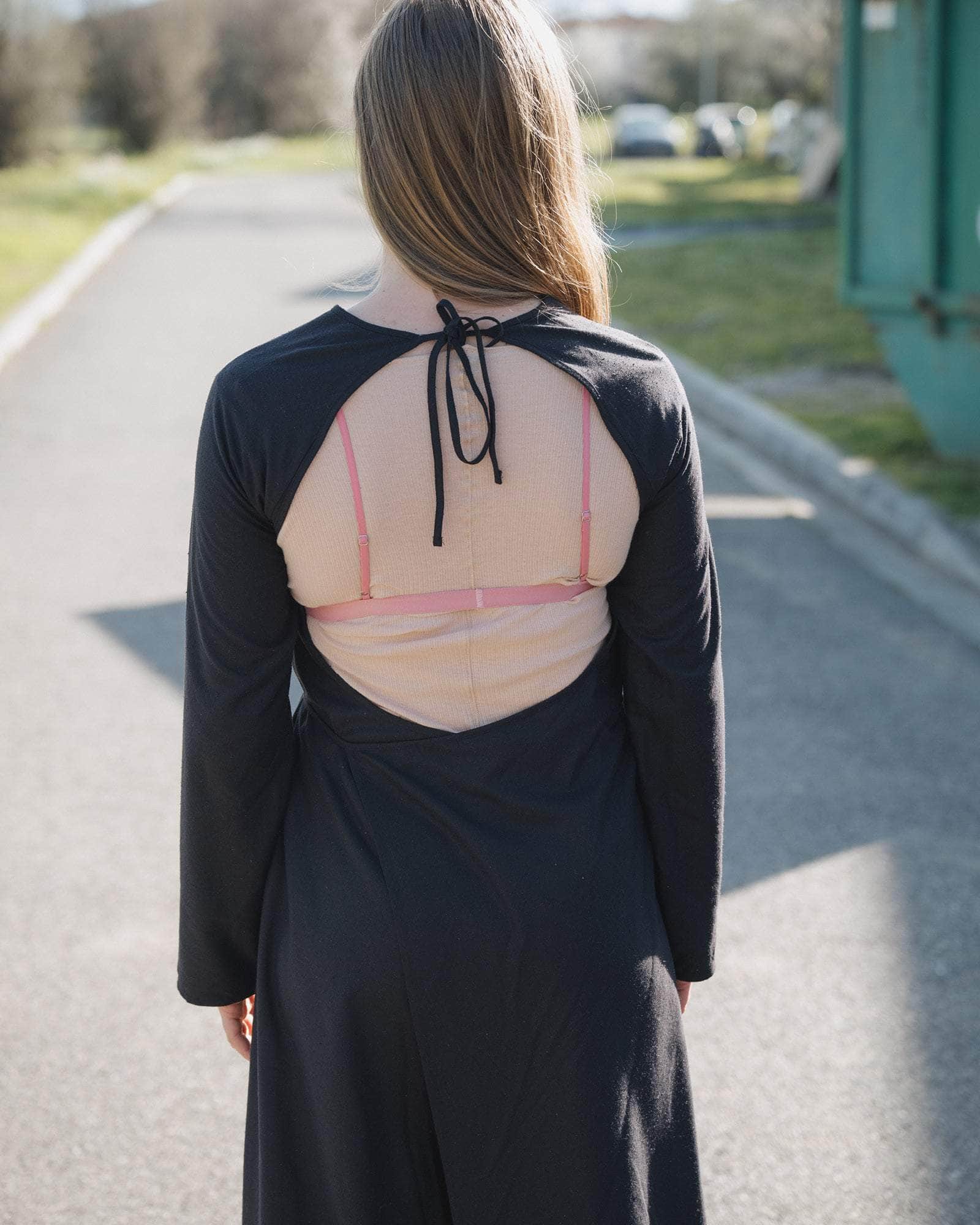 BASERANGE Dress Long Sleeve Apron Dress