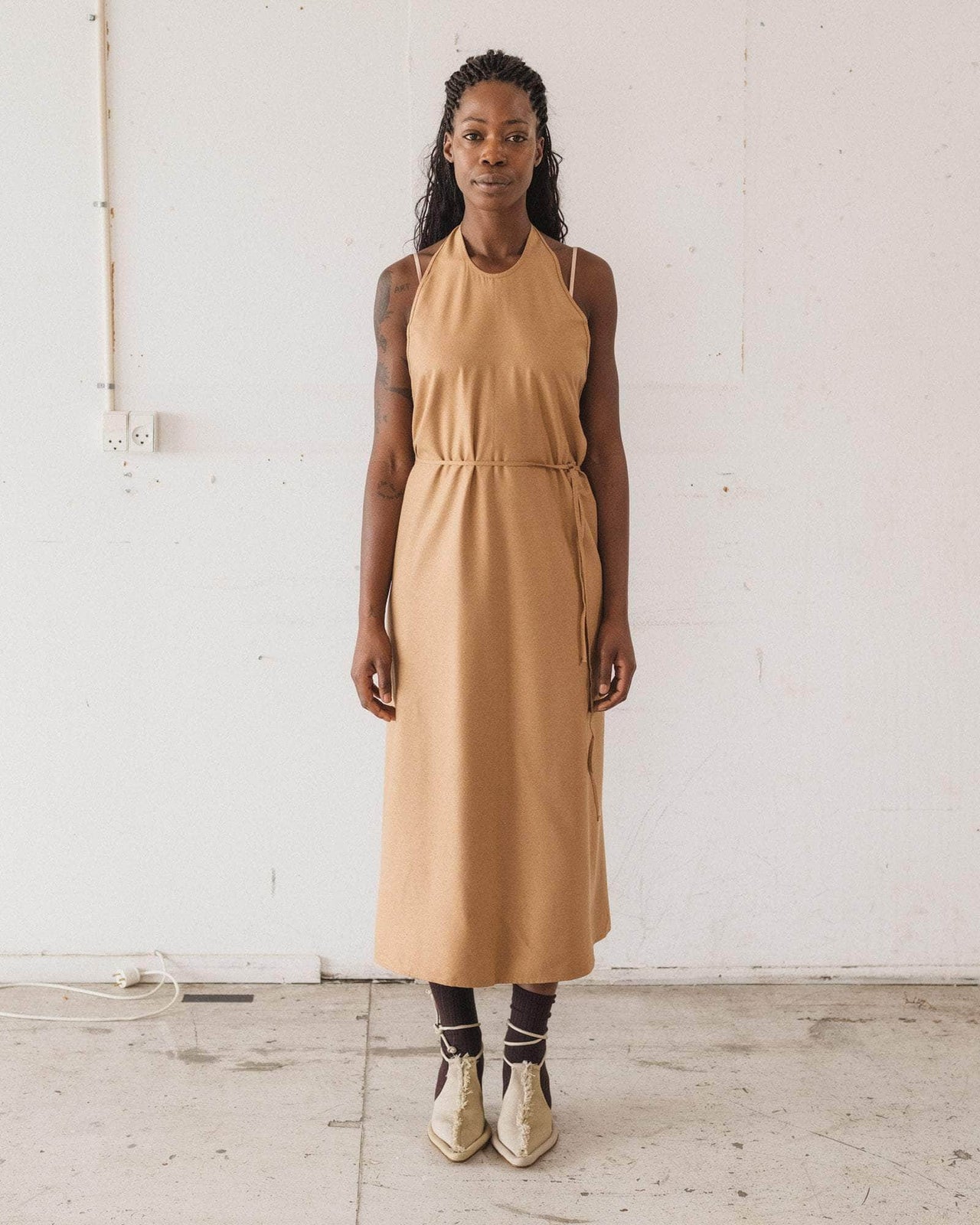 baserange Robe apron - Soie sauvage