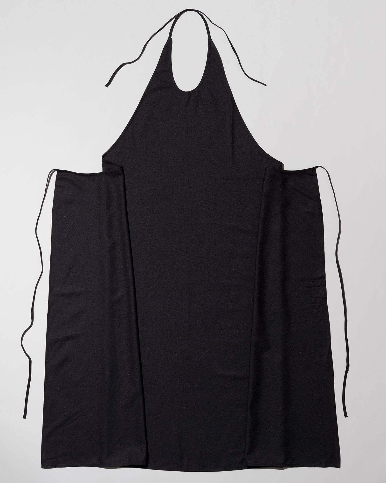 Apron Dress in Black | Wild silk | Baserange Apron Dress in Black | Wild silk | Baserange