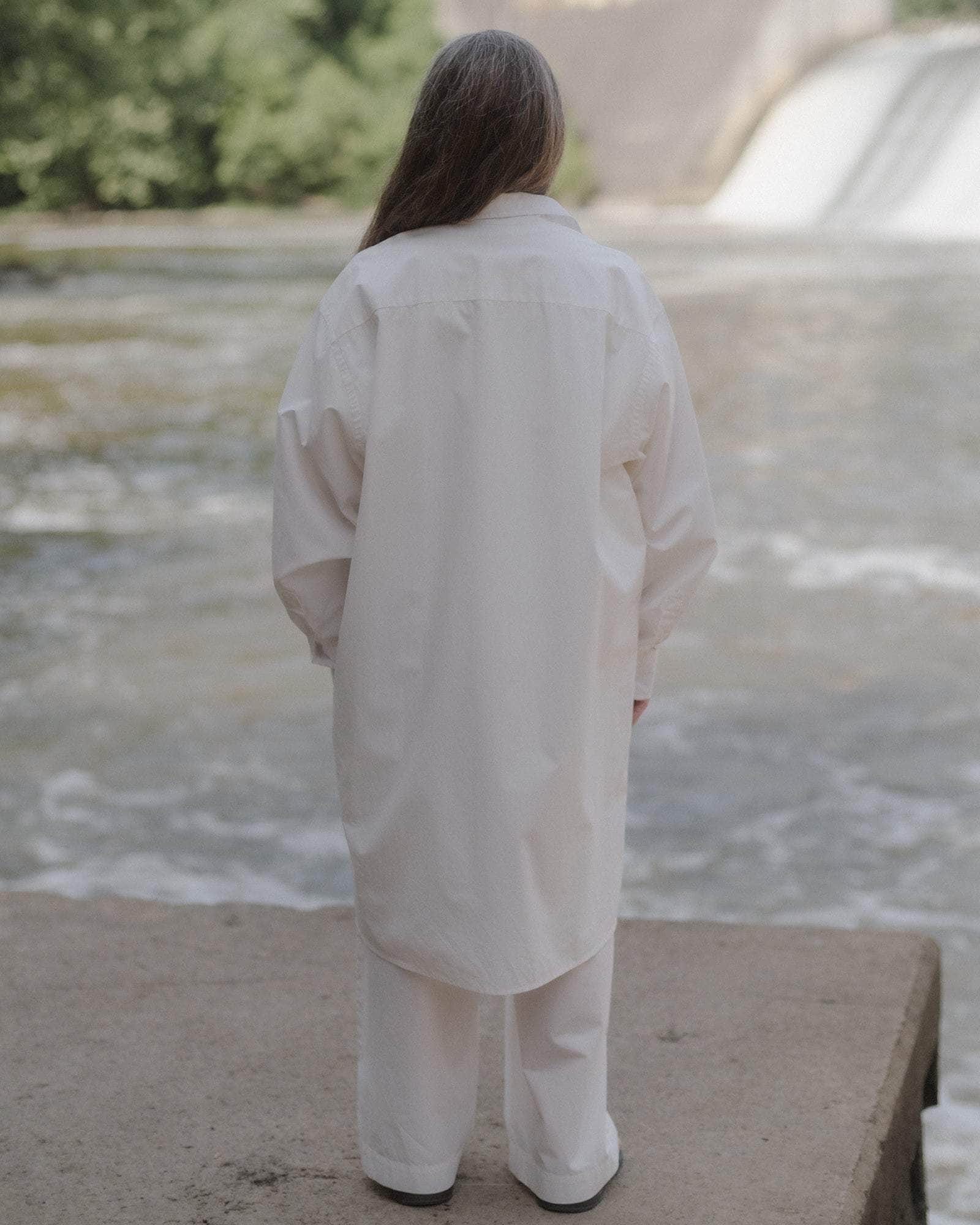 baserange shirt dress Baserange Ole Shirt Dress, White / XS