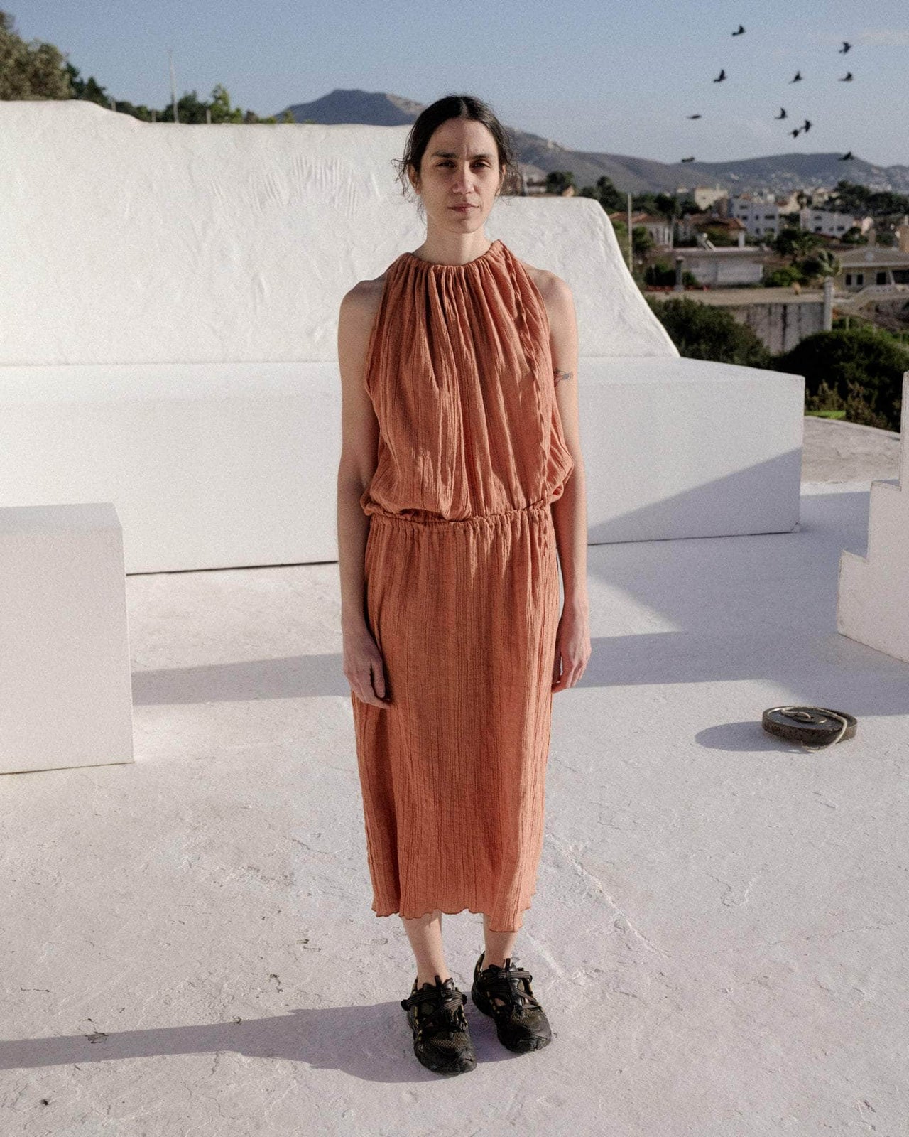 baserange Diph Top Crinkle Linen｜トップス