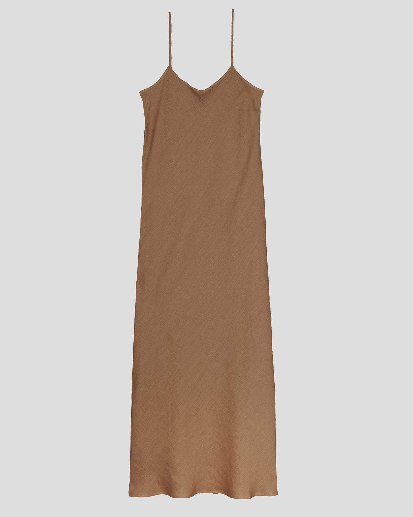 baserange linen dress Sepia Dress in Bakke brown | Fine linen and lace