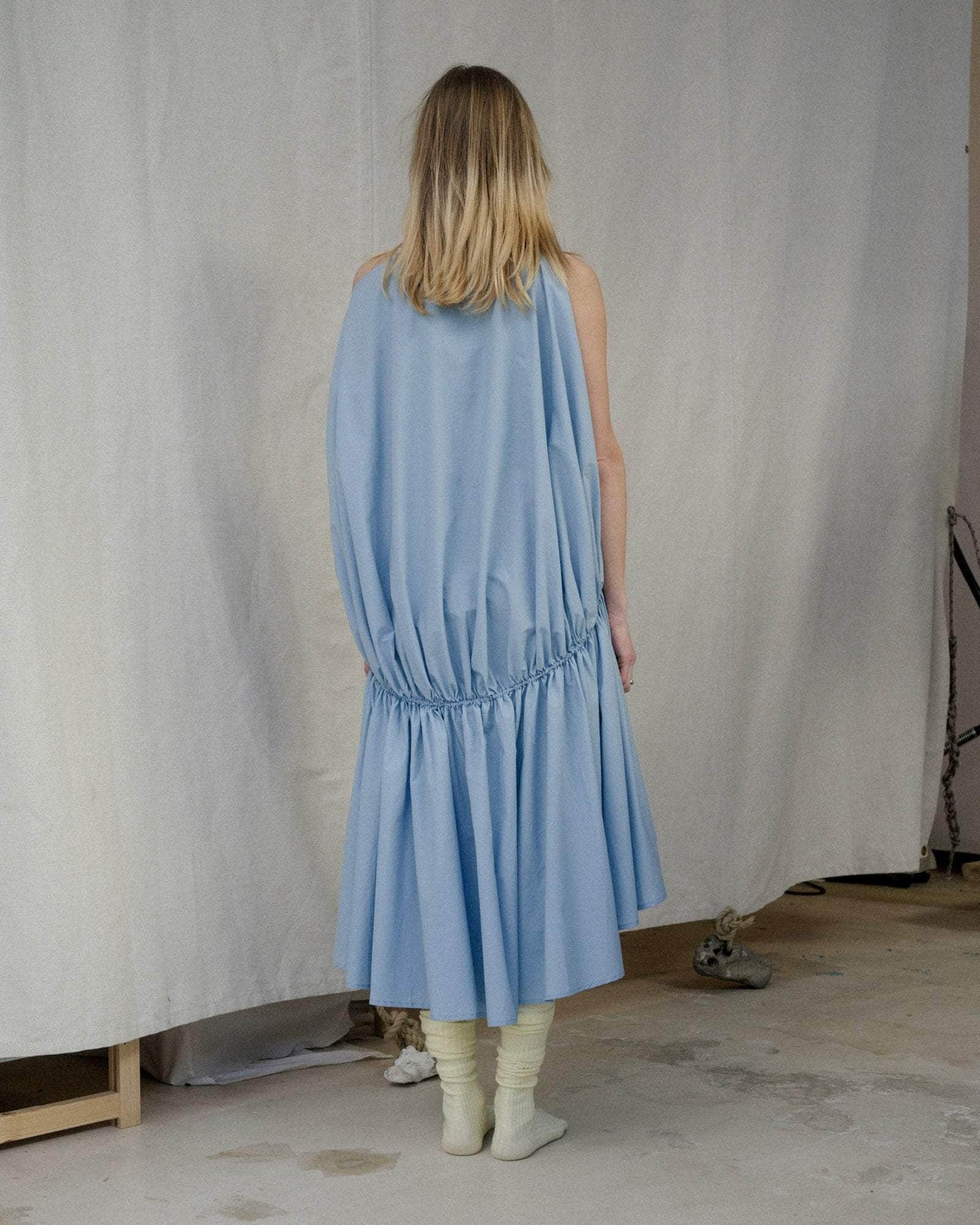 Luce Dress in Mi blue | organic-cotton | en | Baserange