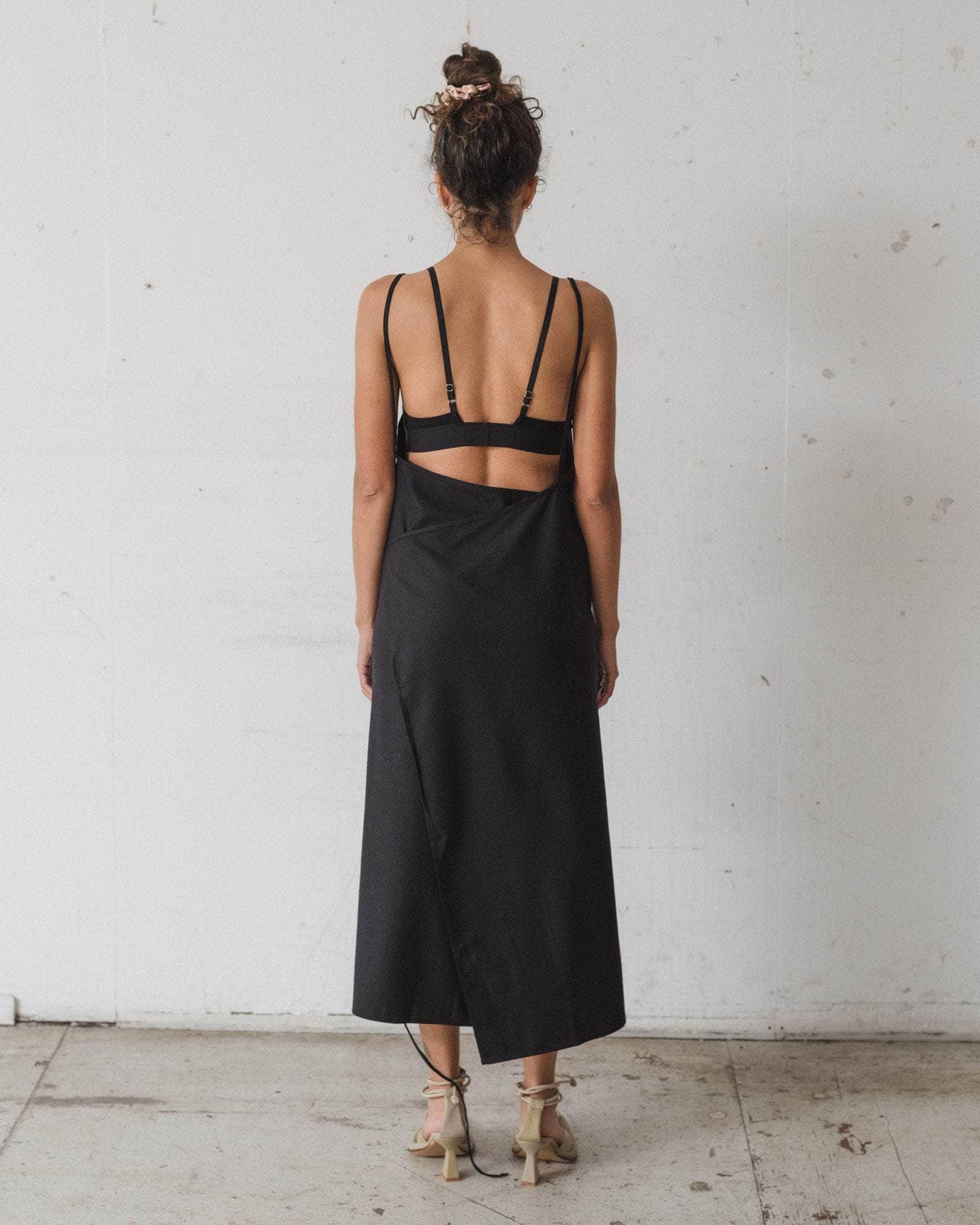 backless apron dress Apron Dress in Lua green | Wild silk