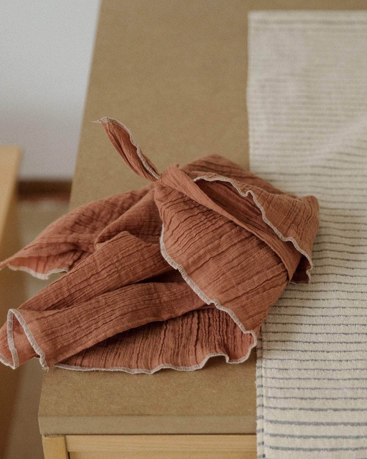 baserange Serviette shoal tea - Lin froissé