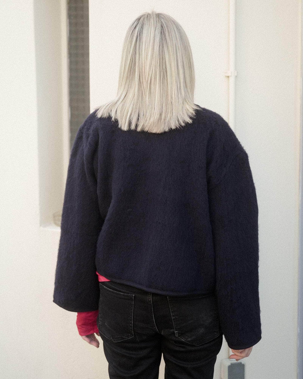 Jaw ジャケット in Navy | ブラッシュウール | ja | Baserange