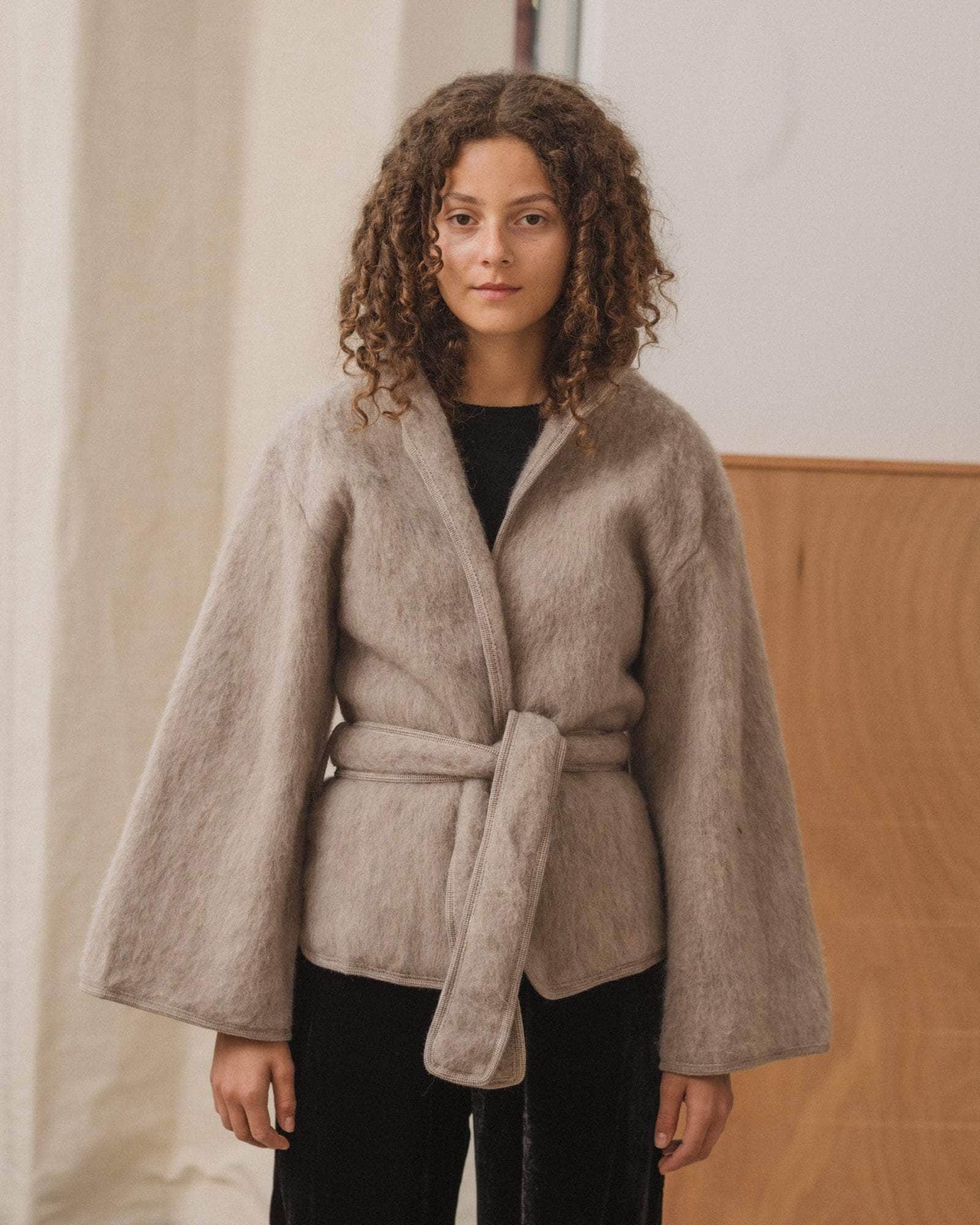 baserange Veste zee - Laine brossée