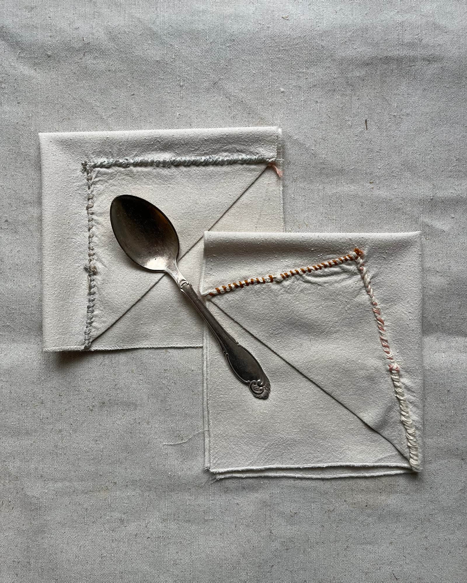 BASERANGE Kitchen UNDYED 1 / 30x33cm Repair - Set of 2 Napkins