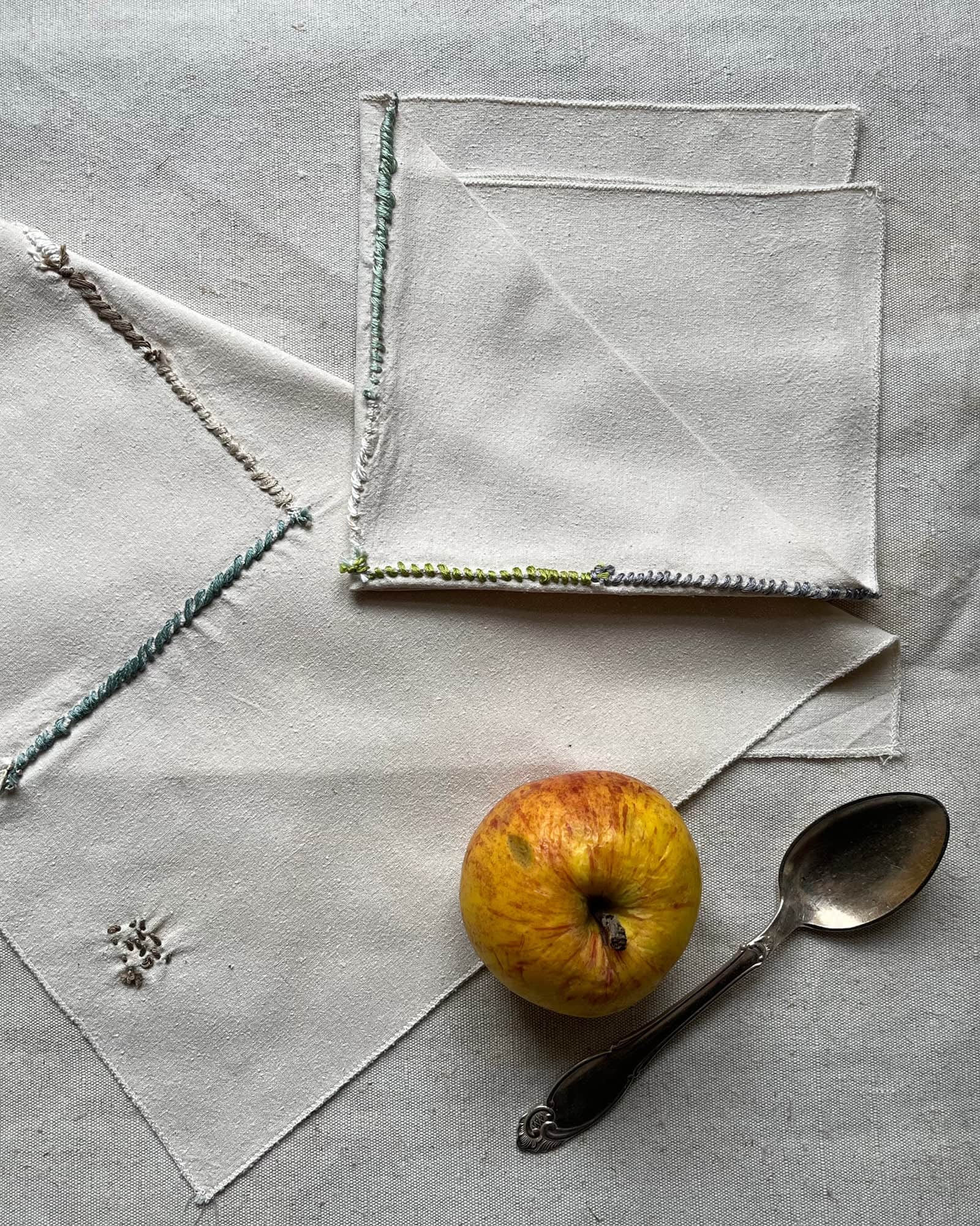 BASERANGE Kitchen UNDYED 2 / 30x33cm Repair - Set of 2 Napkins