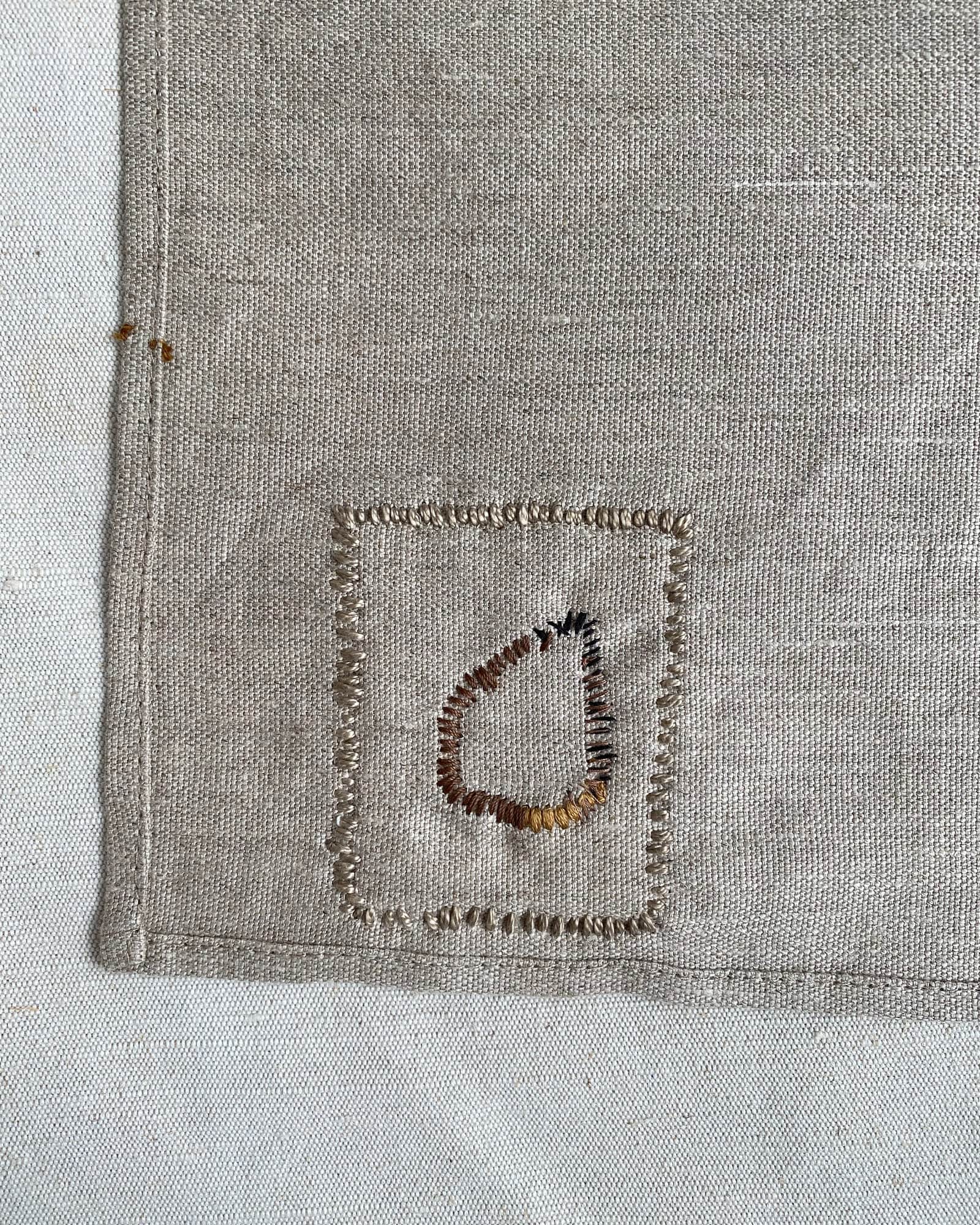 BASERANGE Kitchen UNDYED 2 / 40x40cm Repair - Square Tea Towel