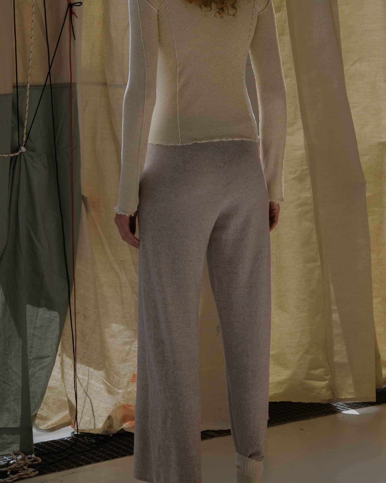 BASERANGE KNITTED ADET PANTS