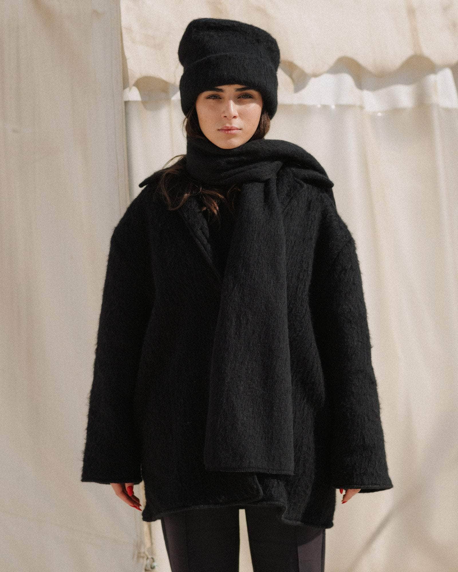 BASERANGE KNITTED BLACK / ONE SIZE SER HAT