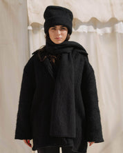 BASERANGE KNITTED BLACK / ONE SIZE SER SCARF