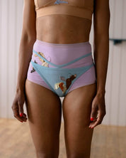 BASERANGE KNITTED BLUE / S Repair Nida Pants No.134