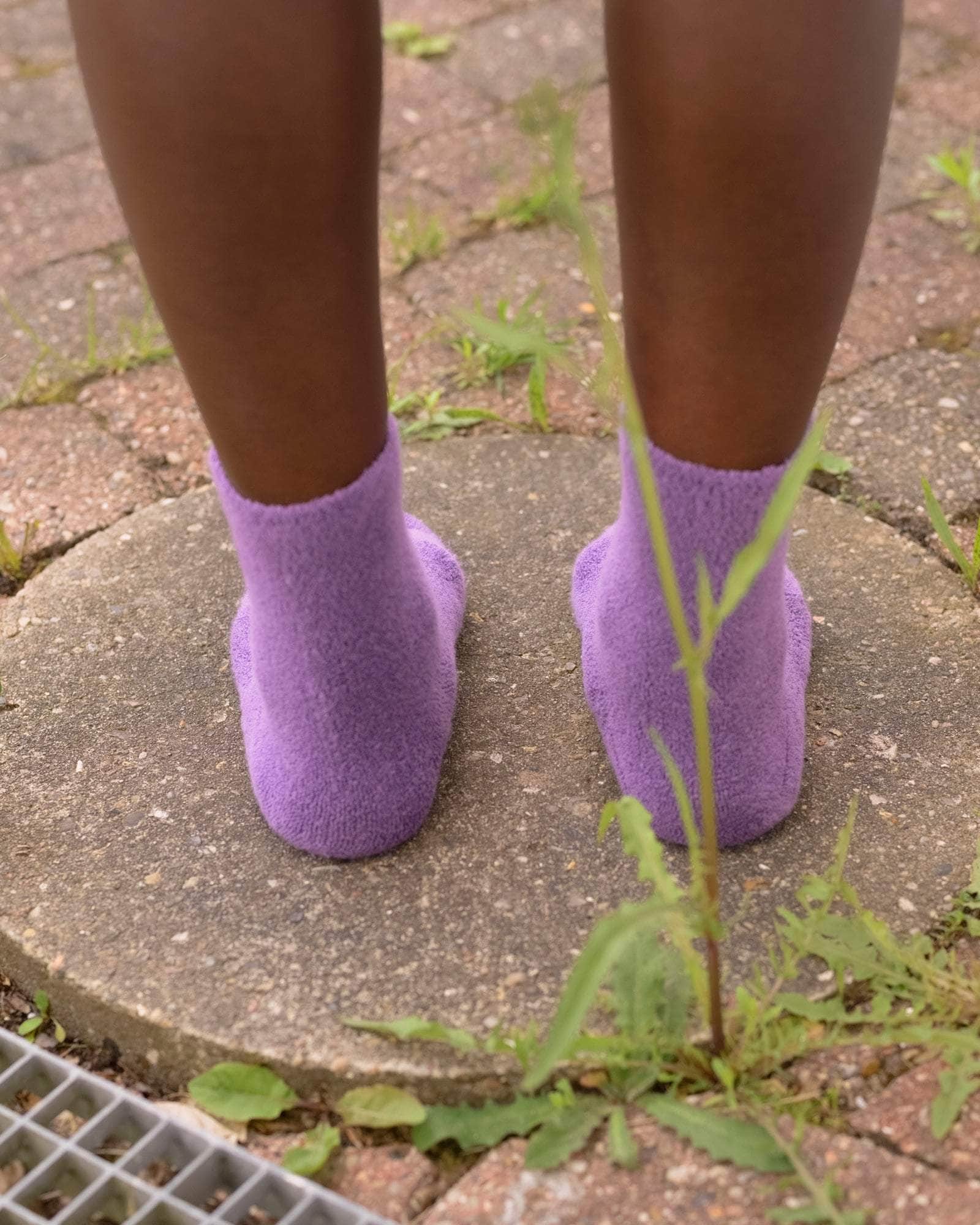 BASERANGE KNITTED BUCKLE OVERANKLE SOCKS