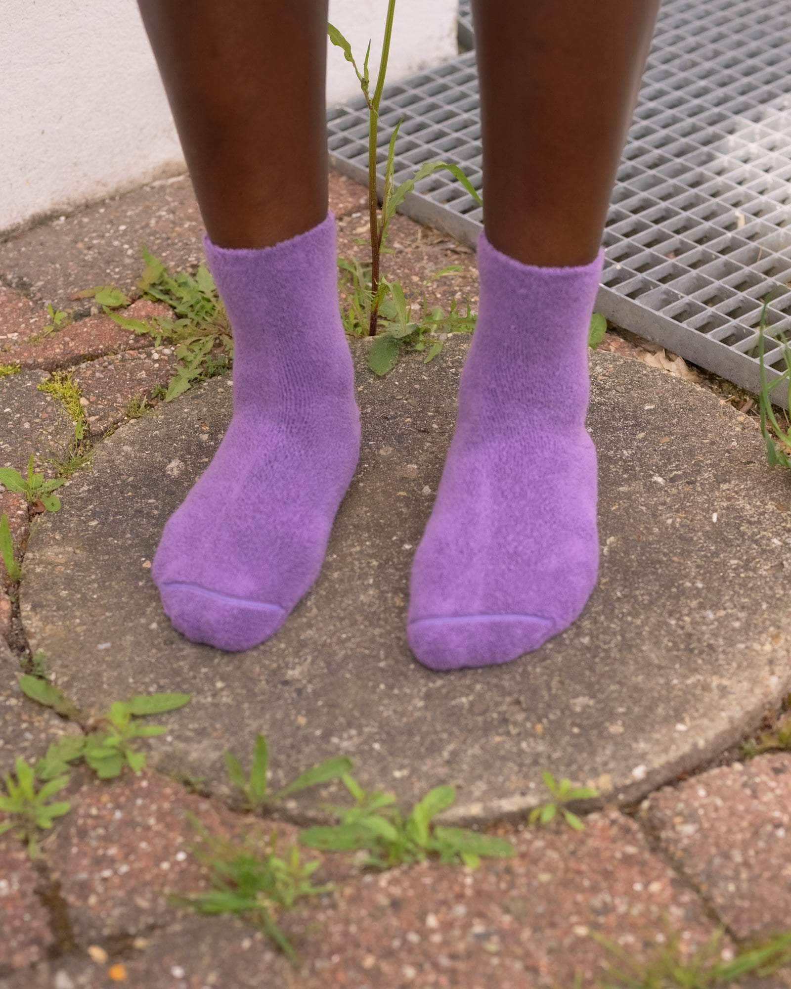 BASERANGE KNITTED BUCKLE OVERANKLE SOCKS