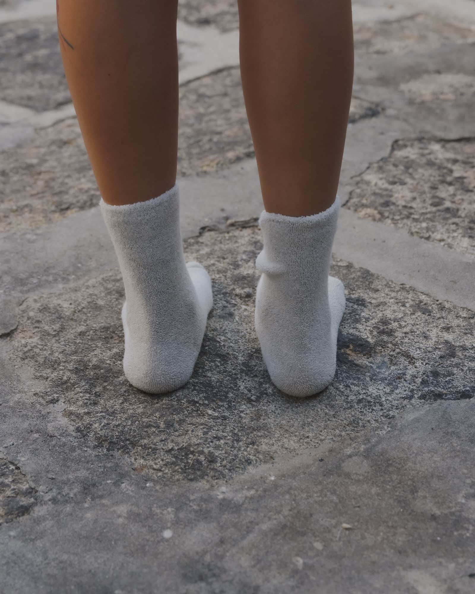 BASERANGE KNITTED BUCKLE OVERANKLE SOCKS