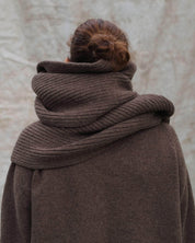 BASERANGE KNITTED BUREL BROWN / ONE SIZE PACK MEA SCARF & RIBBED GLOVES