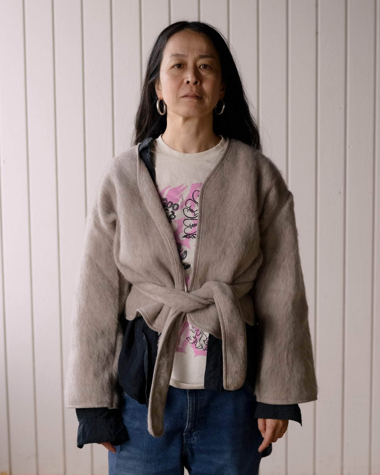 BASERANGE KNITTED CAPAS JACKET