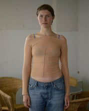 BASERANGE KNITTED CINDER LONG SLEEVE TEE