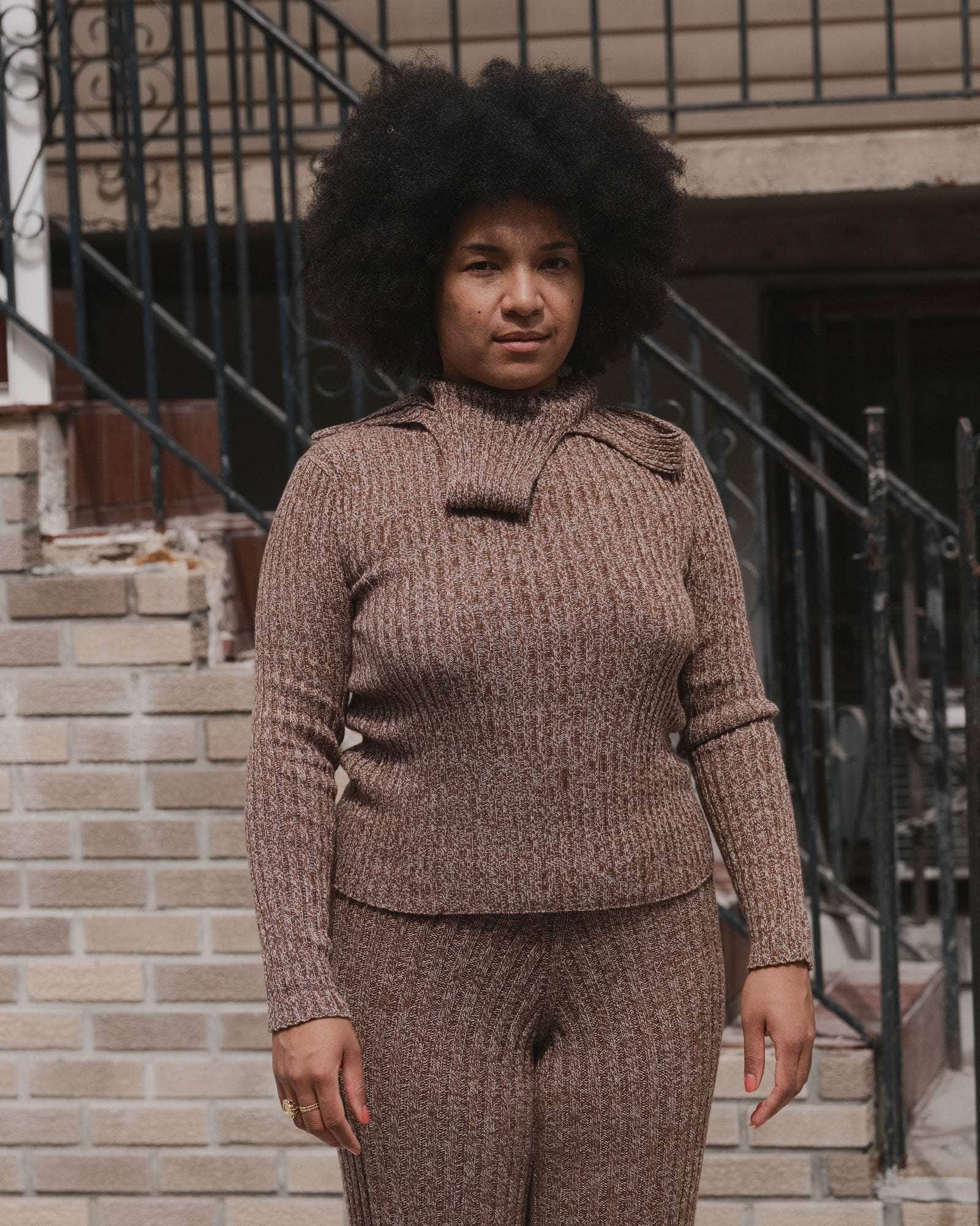 BASERANGE KNITTED CIRRI LONG SLEEVE TURTLENECK