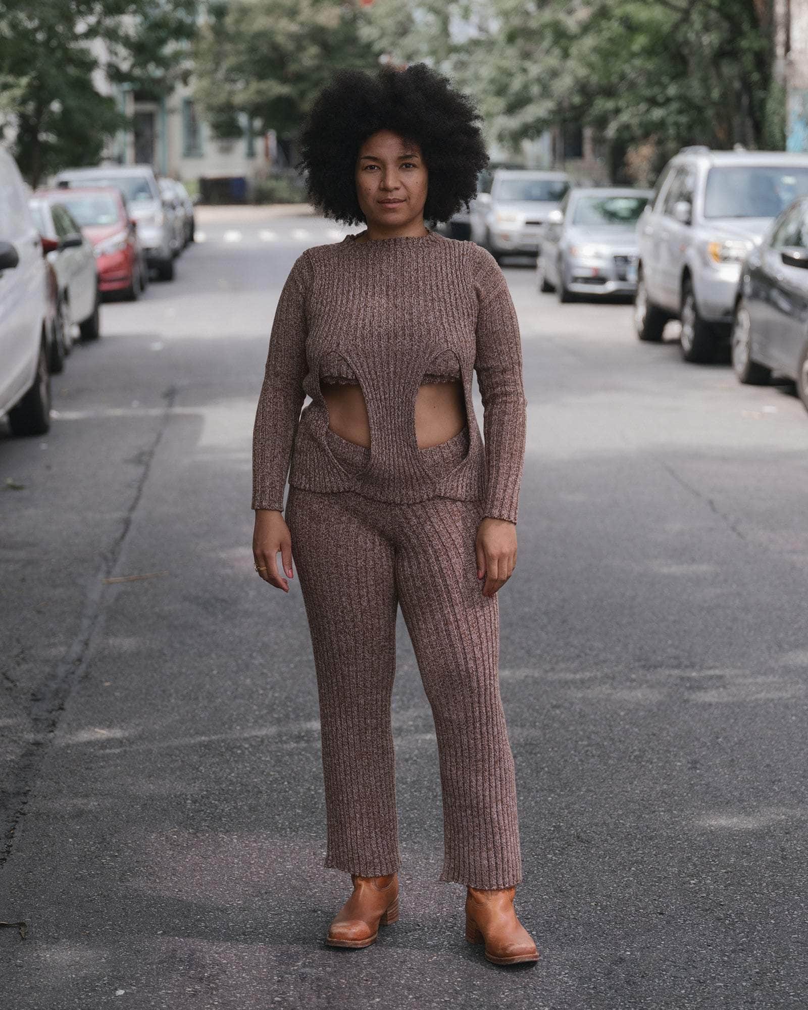 BASERANGE KNITTED CIRRI SLEEVELESS TOP