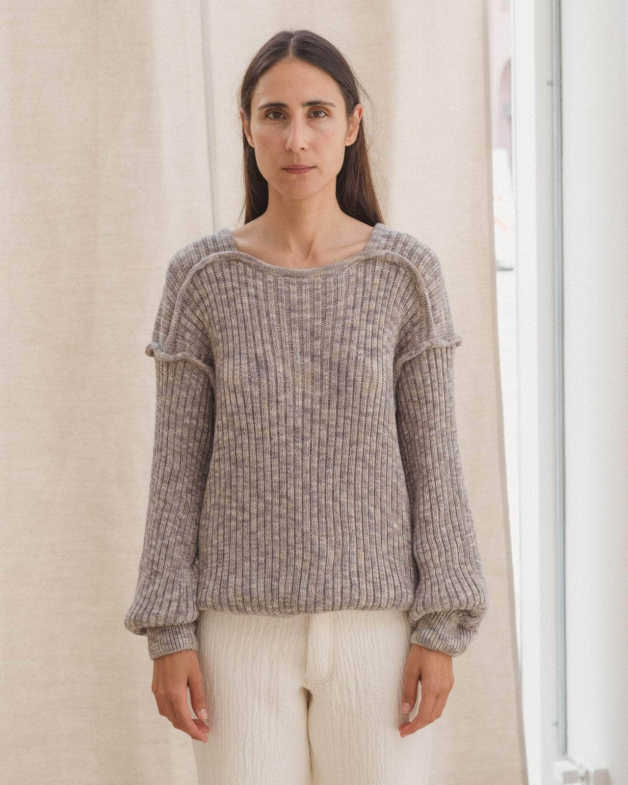 baserange pull construct - Coton biologique côtelé