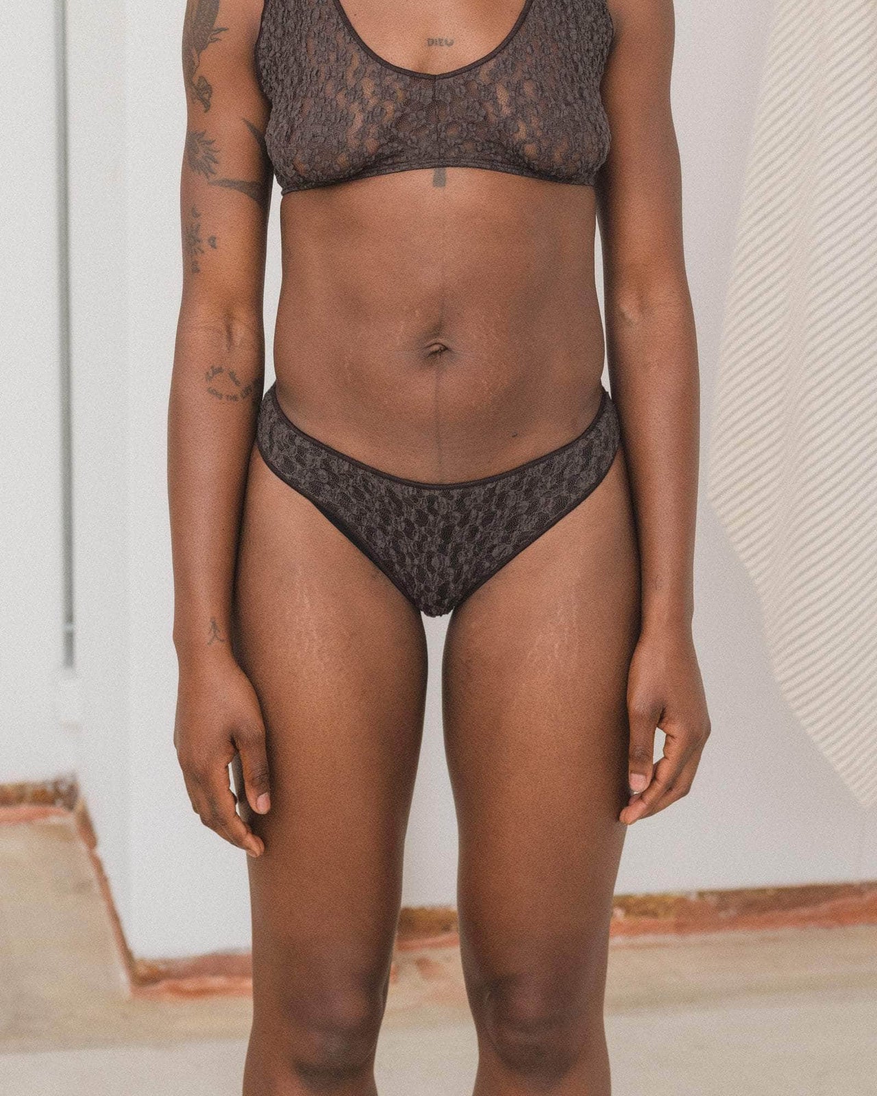 baserange culotte crescent - Dentelle de coton biologique