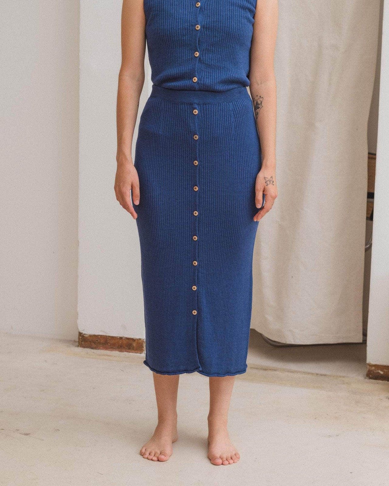 baserange jupe drip - Lin côtelé et Seacell