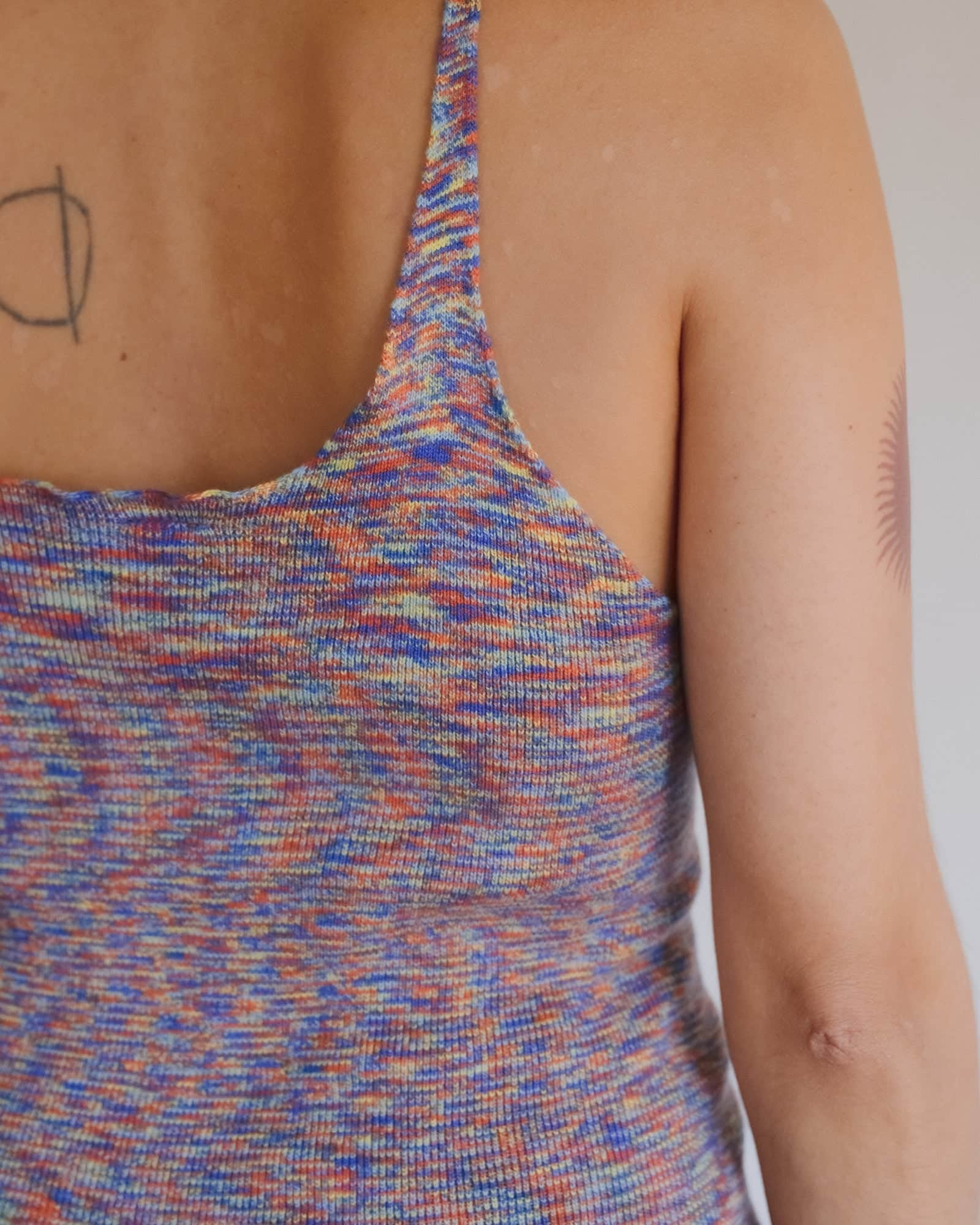 BASERANGE KNITTED FLUTE DRESS