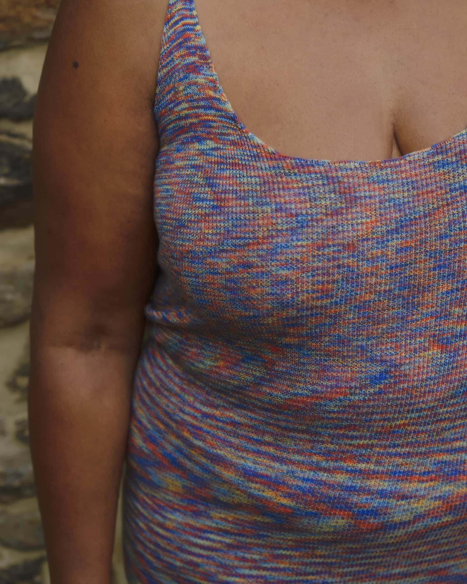 BASERANGE KNITTED FLUTE DRESS