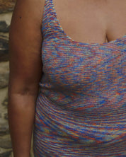 BASERANGE KNITTED FLUTE DRESS
