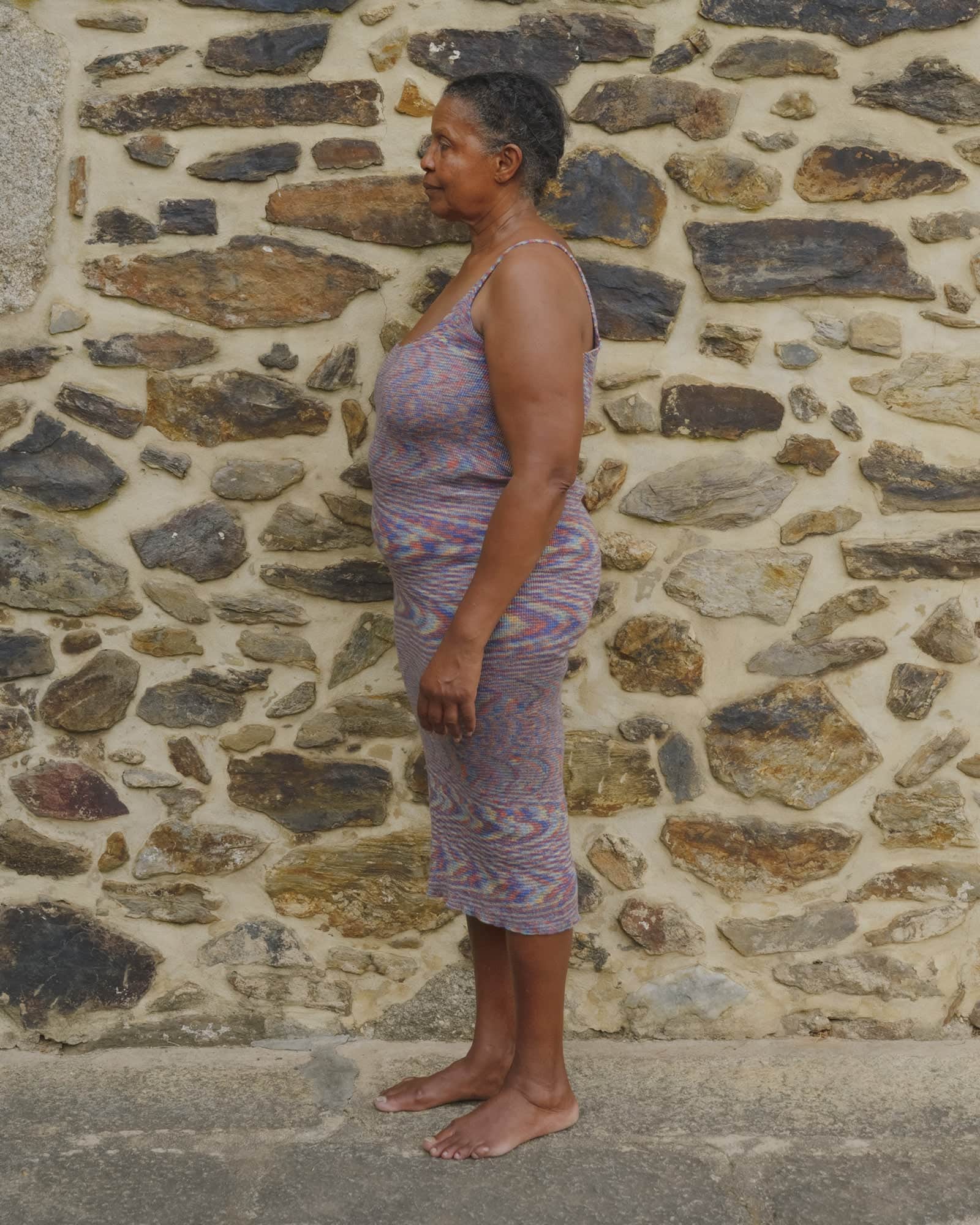 BASERANGE KNITTED FLUTE DRESS
