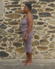 BASERANGE KNITTED FLUTE DRESS